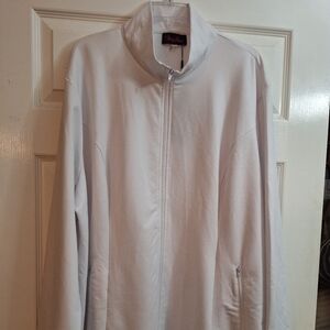 Hanna Nikole White Full-Zip Jacket. Size 24w NWT
